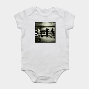 Fishing for Crabs at the harbour - Norfolk, UK Baby Bodysuit